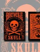 Bicycle Skull Metallic (Orange) Deck of Cards