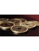 Chinese Coin Set - 5 Dollar Sized Coins/2 Expanding Shells Gimmicked Coin