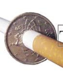Cigarette Thru Coin - 50 Euro Cents Gimmicked Coin