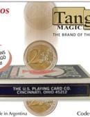 Coins thru Deck - 2 Euros Gimmicked Coin
