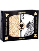Copag Plastic Playing Cards Double-Deck Set (Bridge Size - Black/Gold) Deck of Cards