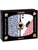 Copag Plastic Playing Cards Double-Deck Set (Bridge Size - Red/Blue) Deck of Cards