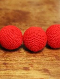 Crochet 5 Ball combo Set Red Accessory