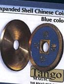 Expanded Shell - Chinese Coin (Blue) Gimmicked Coin