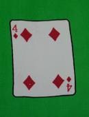 Four of Diamonds 9" Silk Accessory