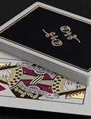 Gold Foil Black Roses Casino Deck of Cards