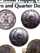 Hopping Half - 1 Euro/US Quarter  Gimmicked Coin
