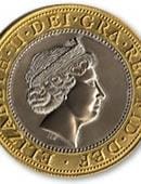 3in Jumbo Coin - 2 British Pounds Gimmicked Coin
