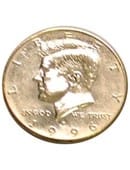 7in Jumbo Coin - Gold Kennedy Half Dollar Gimmicked Coin