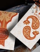 Paisley Ton sur Ton Poudre Orange workers Deck Deck of Cards