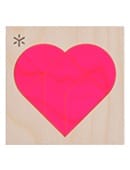 Pink Heart Tangram Puzzle Puzzle