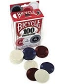 Plastic Poker Chips (Bicycle) - 100 Count Accessory
