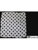 Polka Dot Silk (Black on White - 21in x 21in) Trick