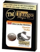 Slot Okito Coin Box (Aluminum) - Quarter Gimmicked Coin