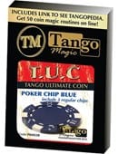 Tango Ultimate Coin - Blue Poker Chip (w/ 3 Matching Chips) Gimmicked Coin