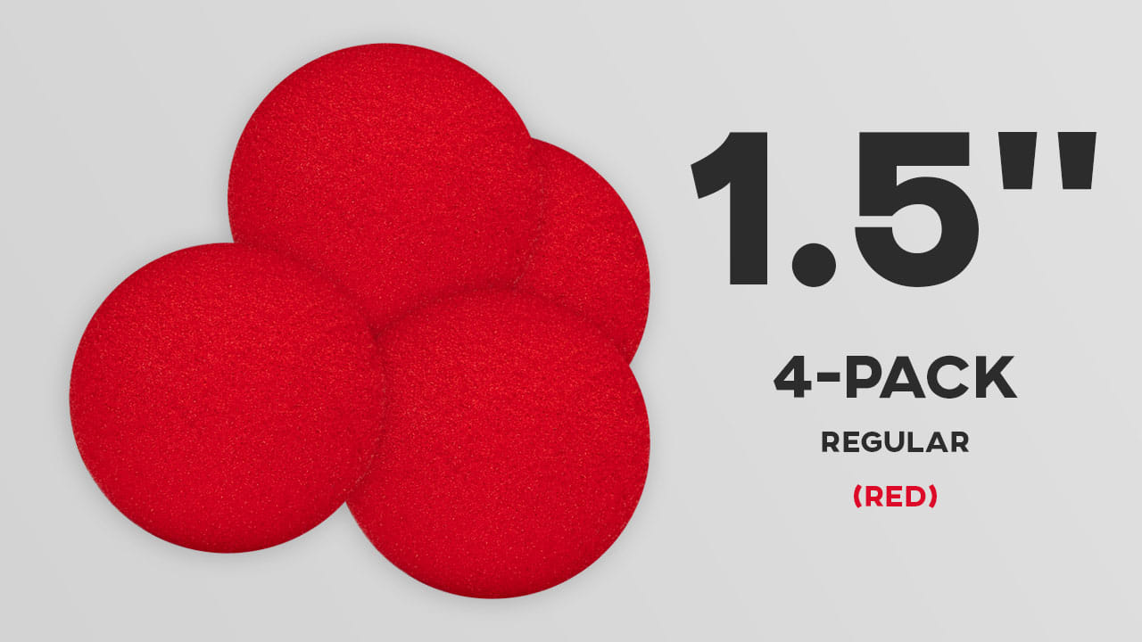 Four 1.5" Regular Sponge Ball Trick