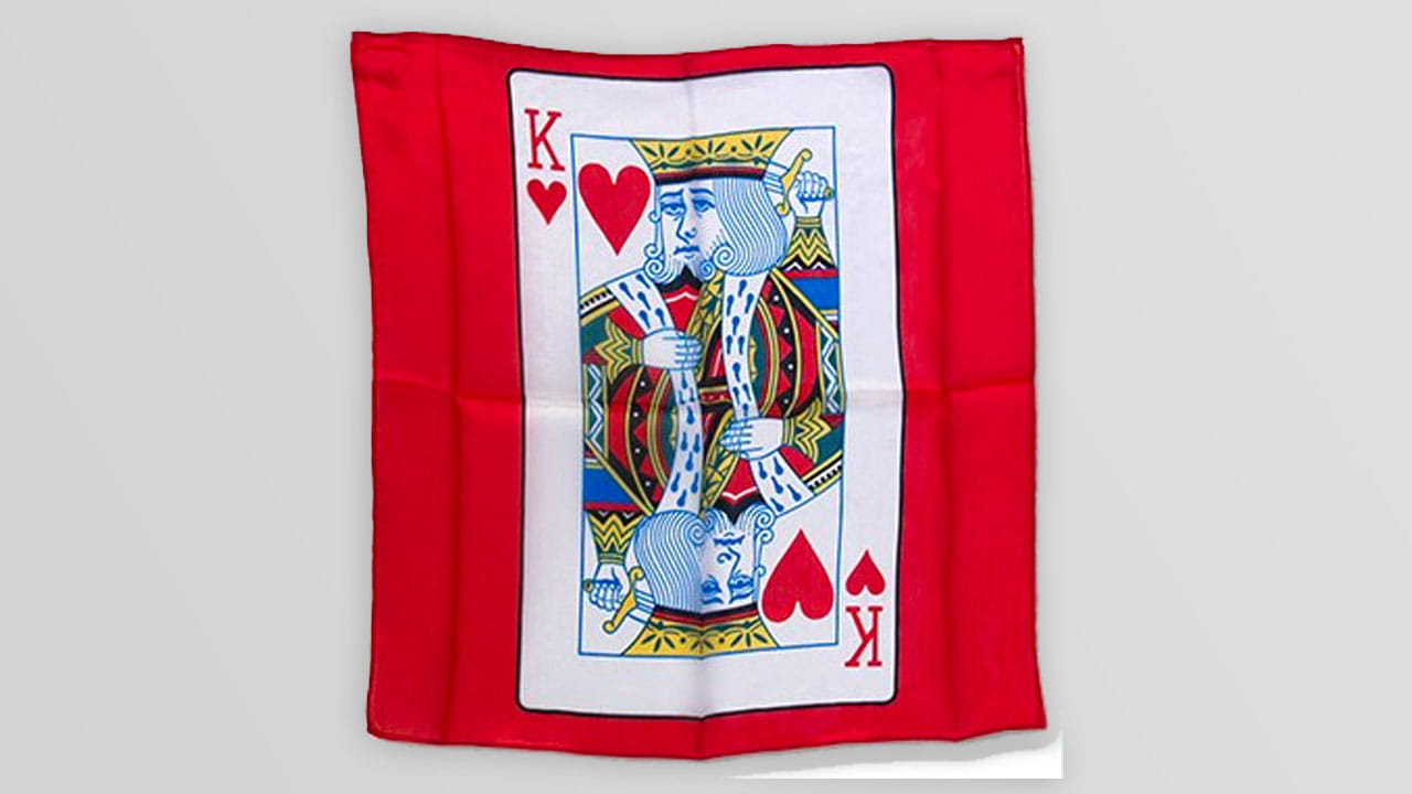 18in Silk King of Hearts Card (Red) Accessory