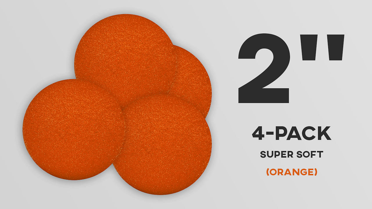 1.5" Brand New Magic Trick Orange 4 Super Soft Sponge Balls 