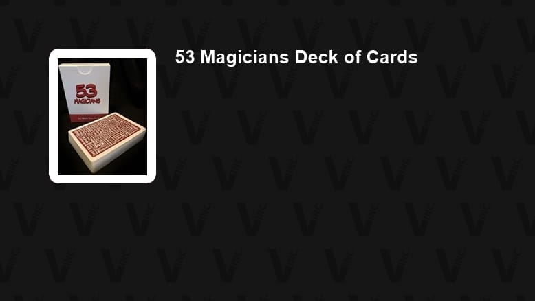 53 Magicians Deck of Cards