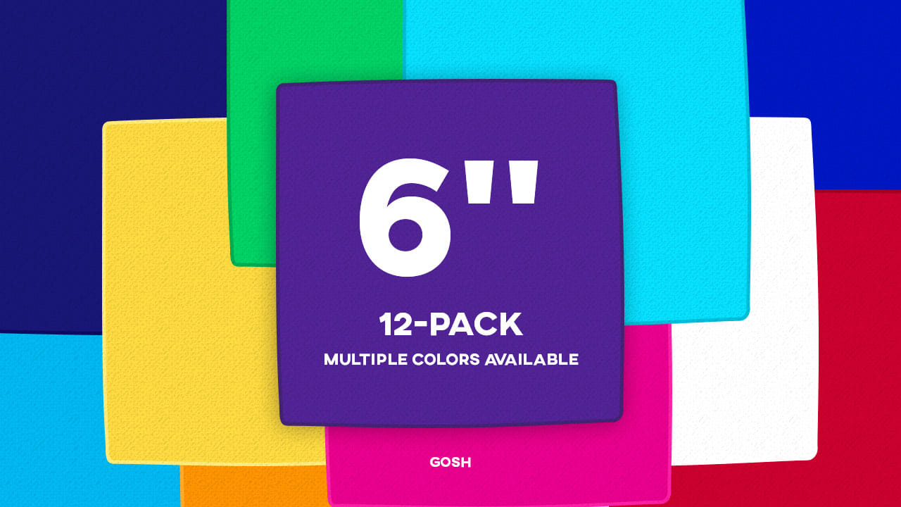 6in Silks by Gosh (12-Pack Assorted Colors) Accessory