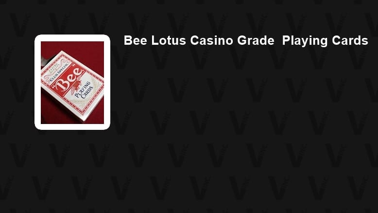 Bee Lotus Casino Grade  Playing Cards - Red