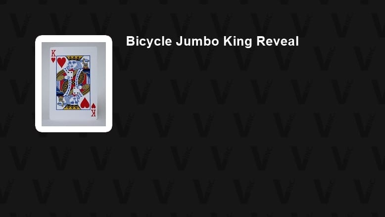 Bicycle Jumbo Secret King Reveal Card