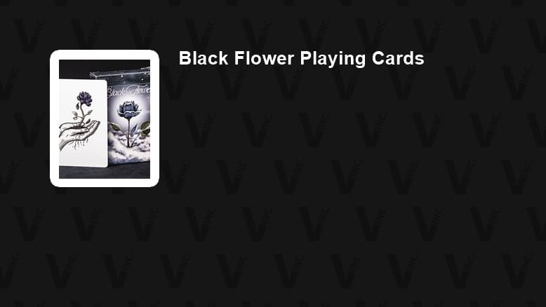Black Flower Playing Cards