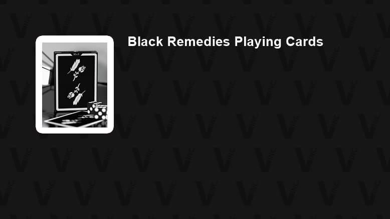 Black Remedies Playing Cards