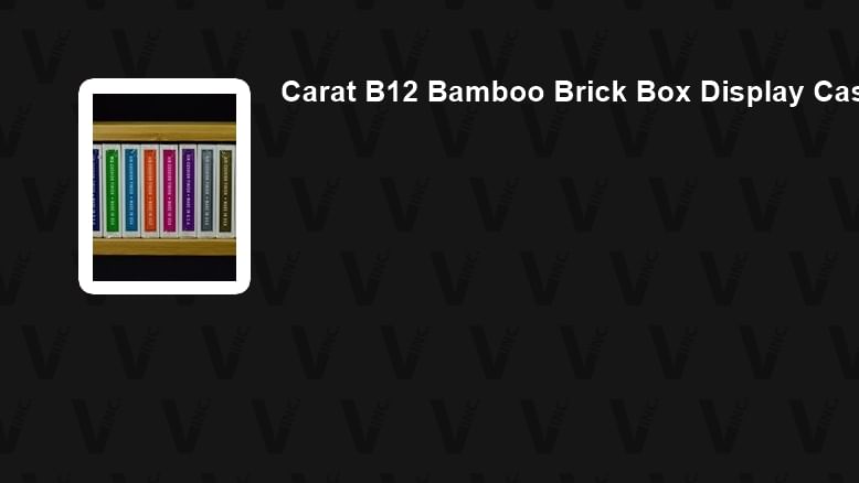 Carat B12 Bamboo Brick Box Display Case