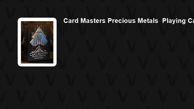 Card Masters Precious Metals Playing Cards