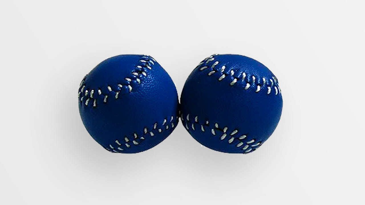 Chop Cup Balls - Blue Leather Accessory
