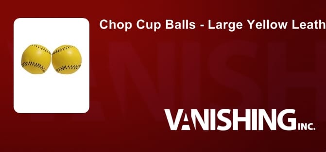 Chop Cup Balls - Large Yellow Leather Accessory