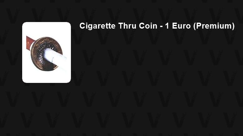 Cigarette Thru Coin - 1 Euro (Premium) Gimmicked Coin