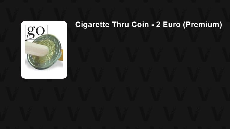 Cigarette Thru Coin - 2 Euro (Premium) Gimmicked Coin