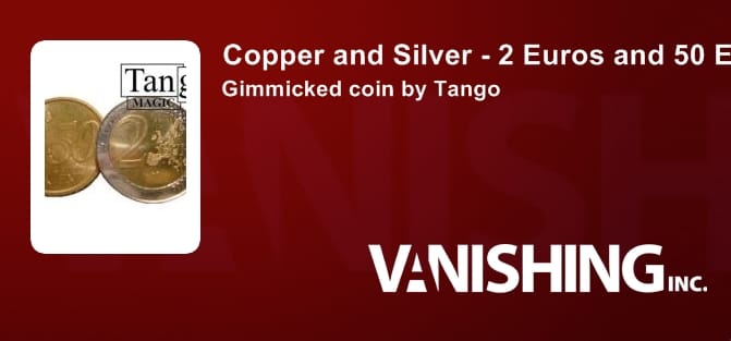 Copper/Silver - 2 Euros/50 Euro Cents Gimmicked Coin