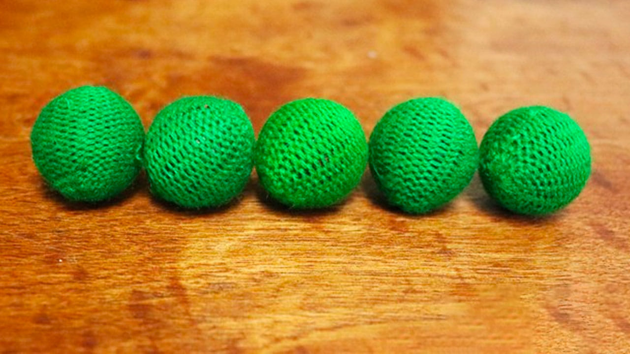 Crochet 5 Ball combo Set Green Accessory