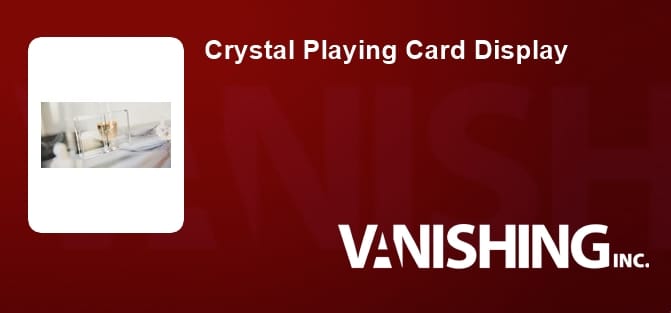 Crystal Playing Card Display Case Accessory