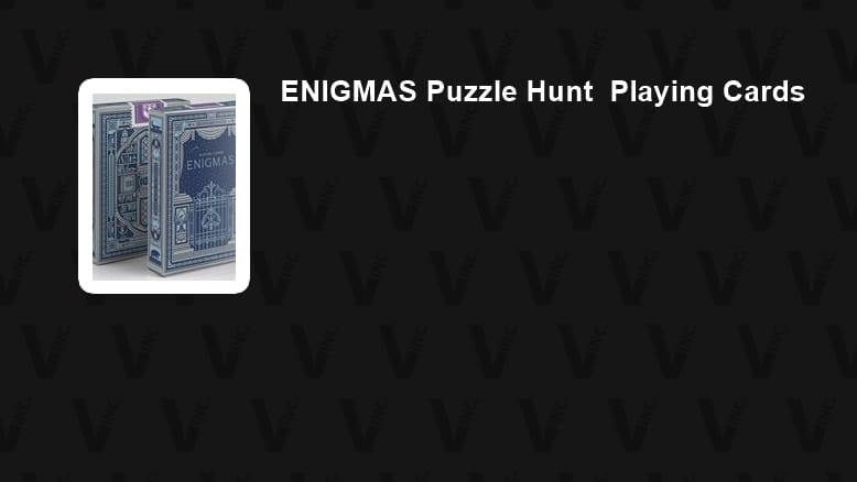 Enigmas Puzzle Hunt Playing Cards
