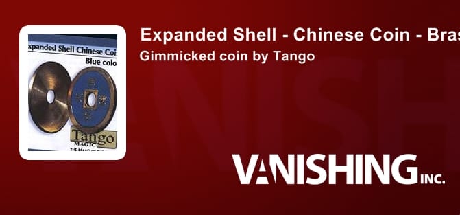Expanded Shell - Chinese Coin (Blue) Gimmicked Coin