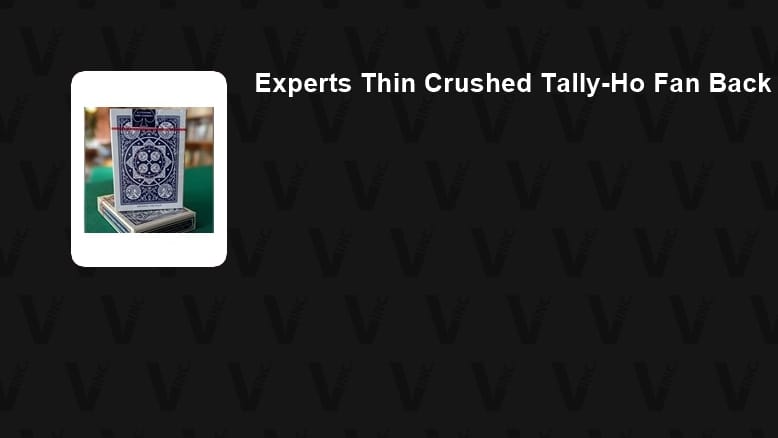 Experts Thin Crushed Tally-Ho Fan Back Playing Cards