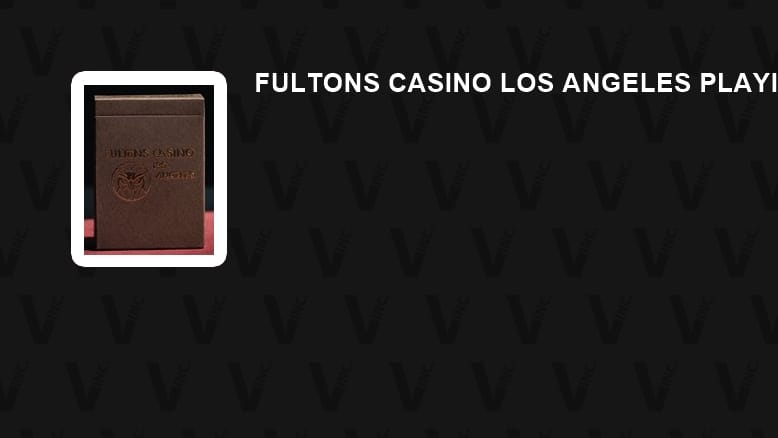 Fultons Casino Los Angeles Playing Cards