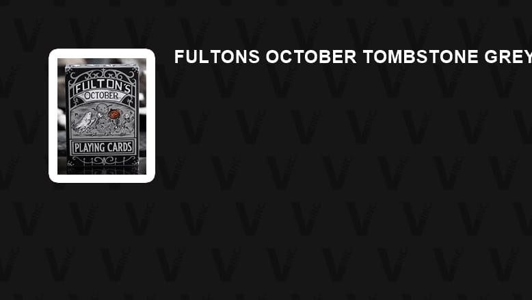 Fulton's October Tombstone Grey Playing Cards