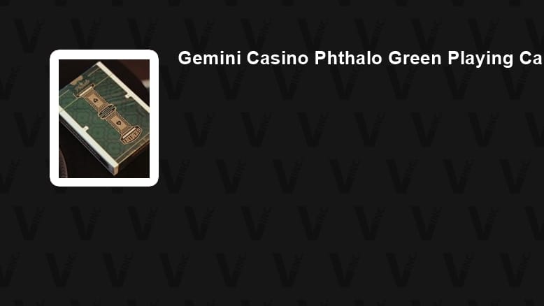 Gemini Casino Phthalo Green Playing Cards