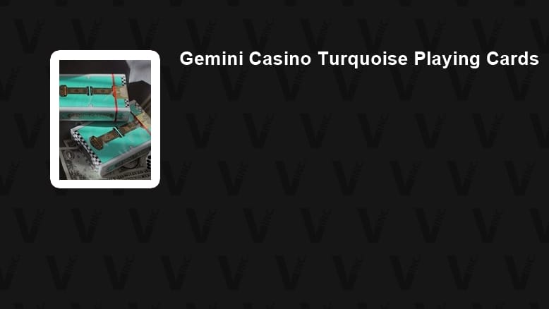 Gemini Casino Turquoise Playing Cards