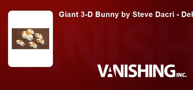 Giant 3-D Bunny by Steve Dacri - Deluxe Version Accessory