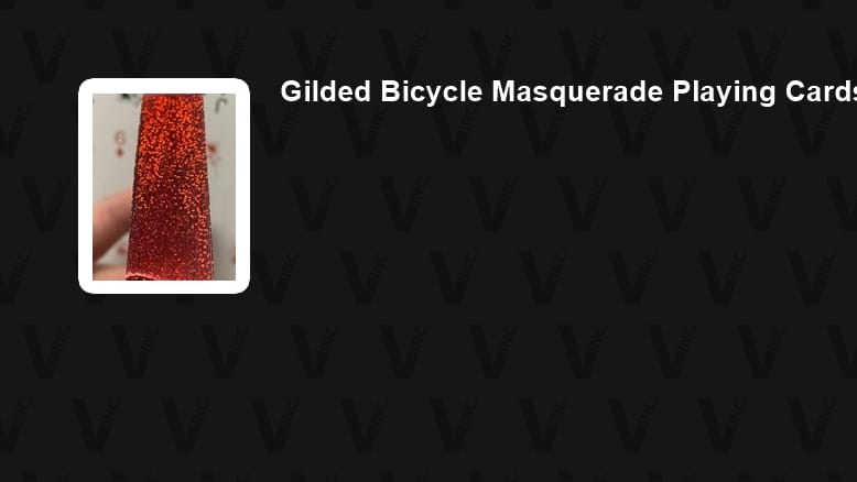 Gilded Bicycle Masquerade Playing Cards