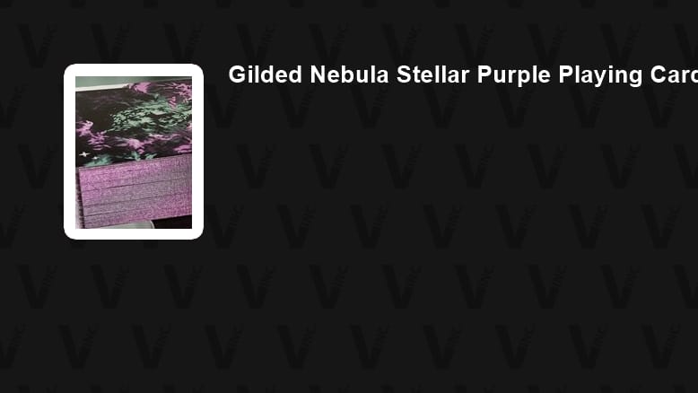 Gilded Nebula Stellar Purple Playing Cards
