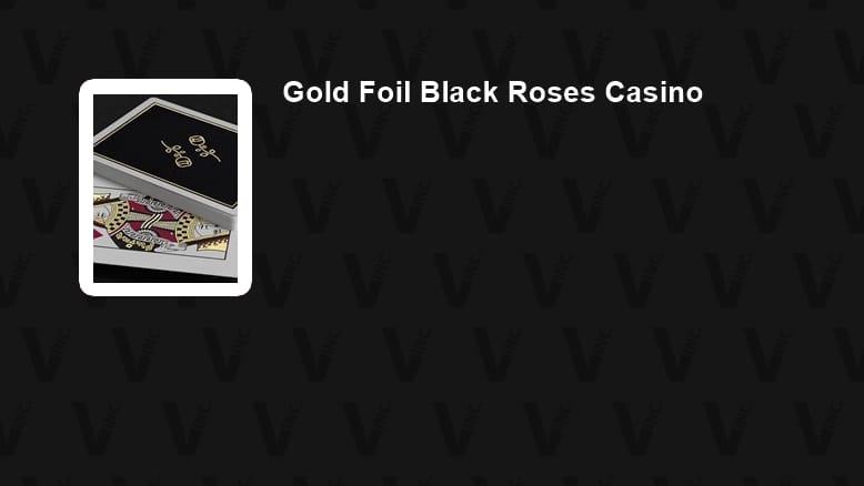 Gold Foil Black Roses Casino