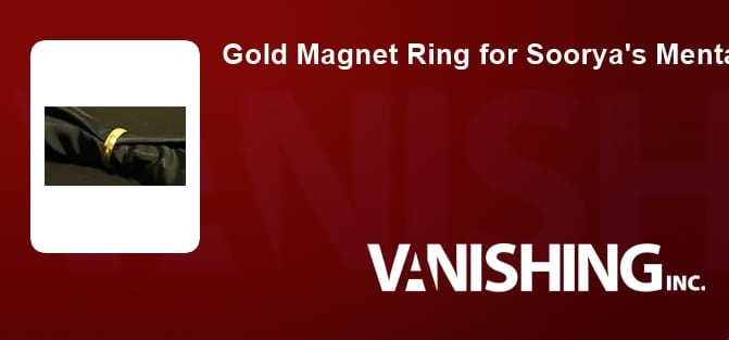 Gold Magnet Ring for Soorya's Mental Key Trick