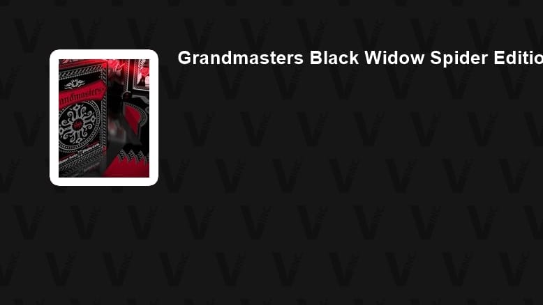 Grandmasters Black Widow Spider Playing Cards